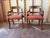 Early 20th Century Set of 5 Regency Style Carved Mahogany Klismos Dining Chairs For Sale - Image 4 of 16