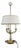 19th Century French Brass Three-Light Bouillotte Lamp with Fabric Shade For Sale