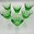 Vintage Emerald Green Cut Crystal Wine Glasses from Cristalería San Carlos, Argentina, 1950s, Set of 8 For Sale - Image 16 of 18