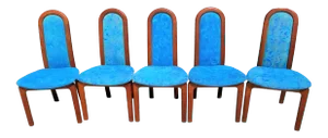 Vintage Mid-Century Skovby Møbelfabrik Solid Teak Dining Chairs - Set of 5