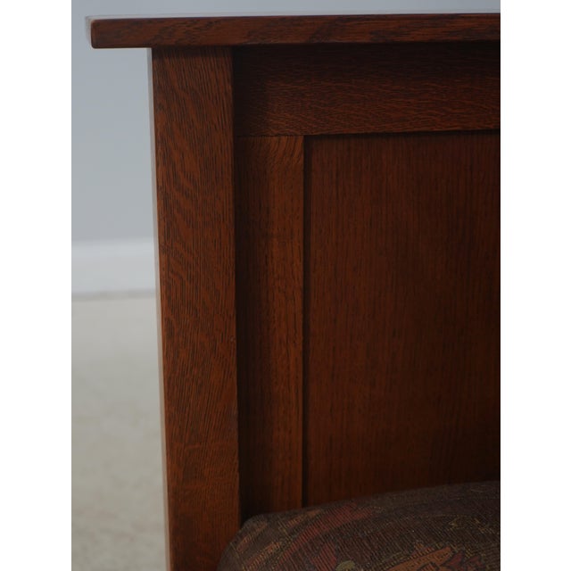 Brown Stickley Mission Oak Arts & Crafts Tulip Upholstery Sofa For Sale - Image 8 of 18