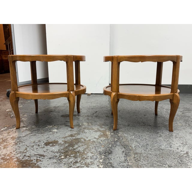 Mid 20th Century Two-Tiered Side Tables, Pair For Sale - Image 4 of 12