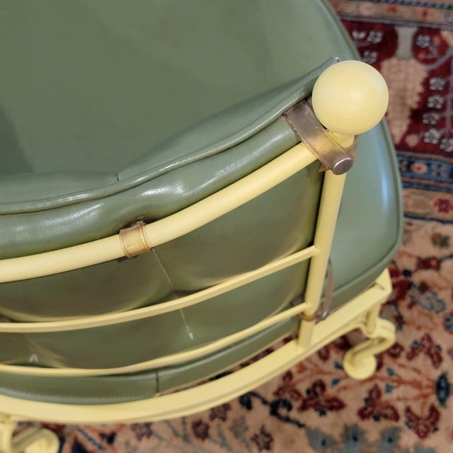 Mid-Century Modern Extremely Rare 1950s Wrought Iron Gaden Tub Chair Attributed to Russell Woodard (Designer) For Sale - Image 3 of 7