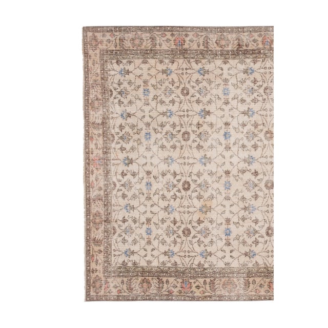 Vintage Oversize Turkish Oushak Rug 6'12" X 10'6" For Sale - Image 4 of 12