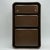 Glossy chocolate-brown Plastra wall cabinet designed by Jean-Lin Viaud for Prisunic, emblematic of French Space Age...
