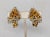Mid-Century Modern Vintage 1950s Signed Kramer Goldtone Faux-Citrine Leaf Clip Earrings-2 Pieces For Sale - Image 3 of 8