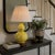 Chartreuse Chinese Monochrome Chartreuse Porcelain Double Gord Lamp With Wooden Base For Sale - Image 8 of 12