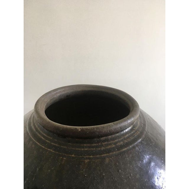Brown Late 18th Century Khmer Brown Glazed Terracotta Vase For Sale - Image 8 of 18