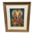 Vintage Hindu Devotional Print of Shri Narayan & Shri Lakshmi With Ornate Gilded Frame For Sale