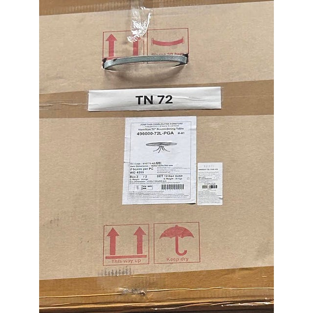 Black Walnut and Brass Inlaid Pedestal Table With Saber Legs by Jonathan Charles For Sale - Image 15 of 15