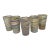 Venetian Style Hand Blown Rainbow Tall Tumbler Glasses Set of 5 For Sale