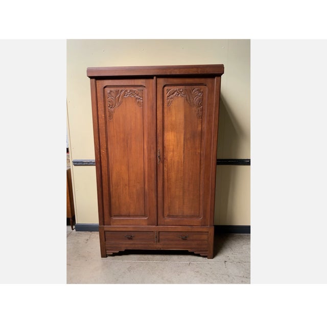 Art Deco Oak Wardrobe, 1925 For Sale - Image 9 of 9