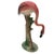 Mid-century pink and green matching California ceramic flamingo tabletop statues by Brad Keeler. The set features two...