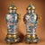 Dimensions: Height 72 cm (28.3") x Width 32 cm (12.6") Weight: 12 kg (26.5 lbs) Material: Cloisonné Enamel on Bronze (Gilt...