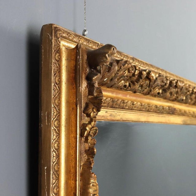 Gold Mirror with Gilt Fir Frame For Sale - Image 8 of 11