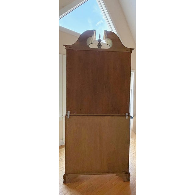 1970s Painted Chinoiserie Style Green Floral Secretary Desk For Sale - Image 5 of 18