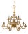 20th Century Classic Twelve-Light Gilded Bronze Chandelier, 1950s For Sale