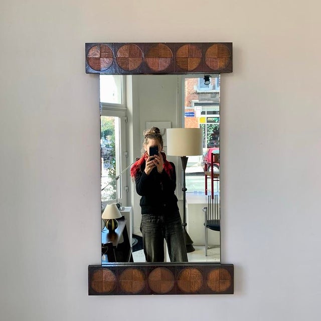 Wall Mirror by Sant'ambrogio & De Berti, Italy, 1960s For Sale - Image 4 of 14