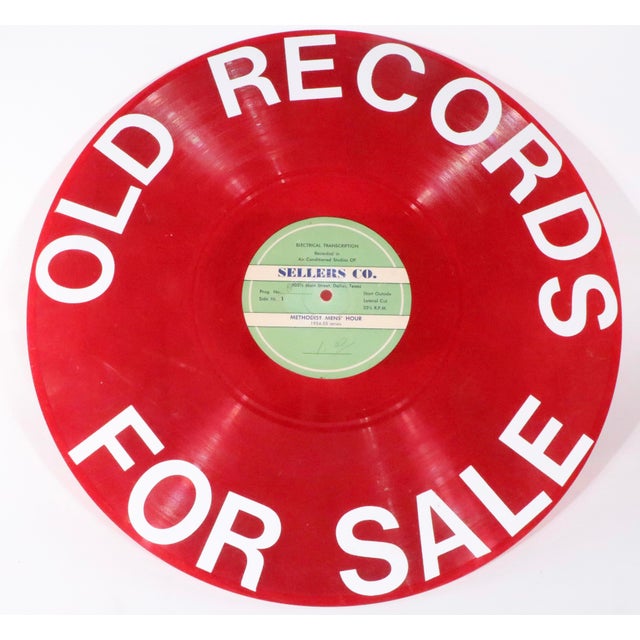 Vintage Record Album Converted to Advertising Sign Old Records for Sale For Sale In New York - Image 6 of 8
