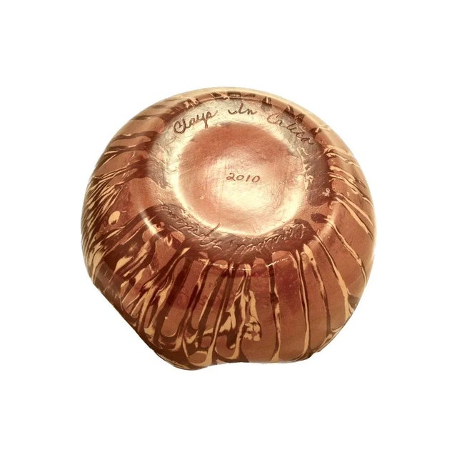 2010s Studio Clay 9” Wave Rim Bowl For Sale - Image 5 of 6