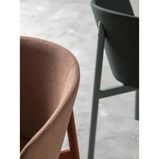 Dusty Pink Residence Bridge Armchairs by Jean Couvreur for Kann Design, Set of 4 For Sale - Image 6 of 8