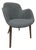Walter Knoll Sheru Armchair in Grey Fabric (New) For Sale