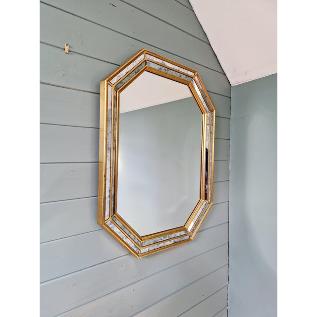 Vintage Belgian Mirror with Gilded Wooden Frames from Deknudt, 1970 For Sale - Image 9 of 12