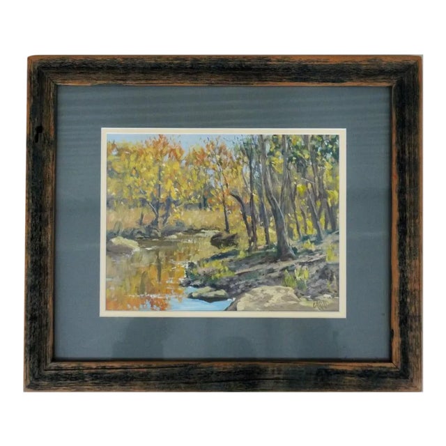 Brian Grimm Riverside Landscape Study Painting For Sale