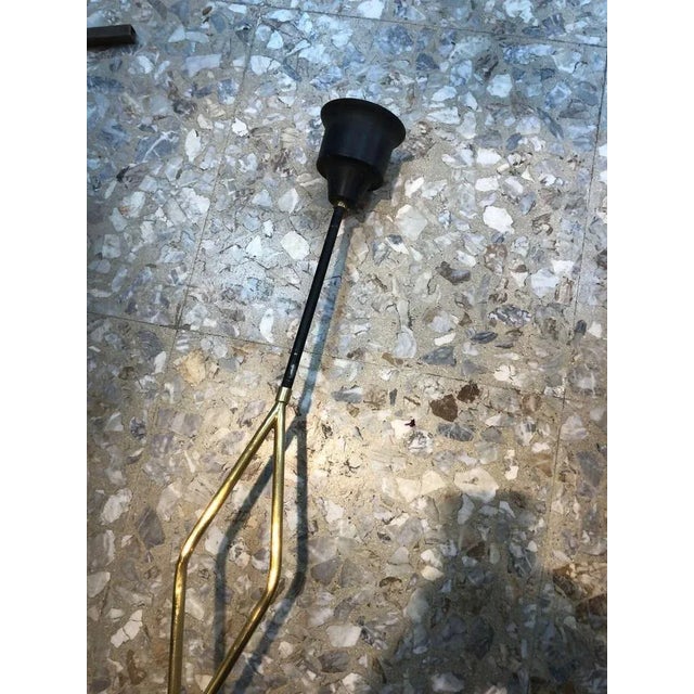 Metal Mid-Century Modern Italian Pendant in the style of Stilnovo, 1970s For Sale - Image 7 of 9