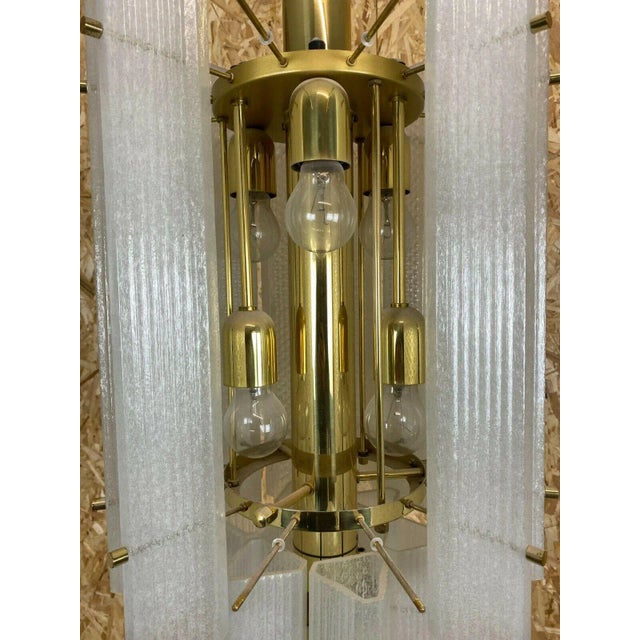 Mid-Century Modern Large Mid-Century Murano Ice Glass Pendant Lamp from Limburg, 1960s For Sale - Image 3 of 13