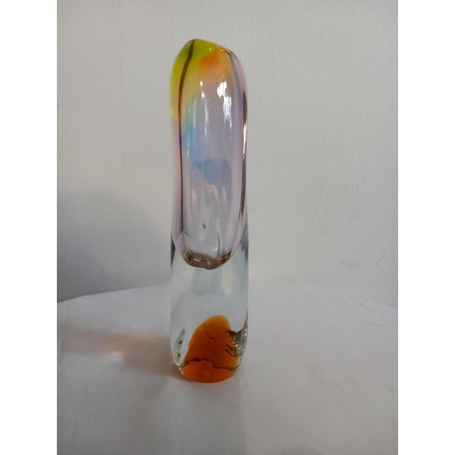 Mid-Century Modern Mid-Century Glass Vase by Josef Rozinek for Birske Glas For Sale - Image 3 of 8
