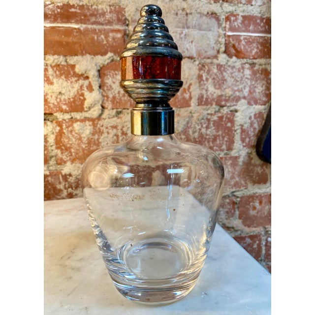 Transparent 1960s Decorative Italian Bottle For Sale - Image 8 of 8