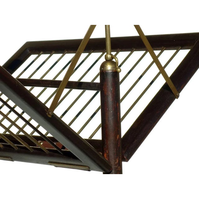 Mid-Century Italian Mahogany Magazine Rack by Cesare Lacca, 1950s For Sale - Image 6 of 7