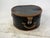 Black Antique Hat Box in Lined Cardboard and Leather, Late 19th Century For Sale - Image 8 of 16