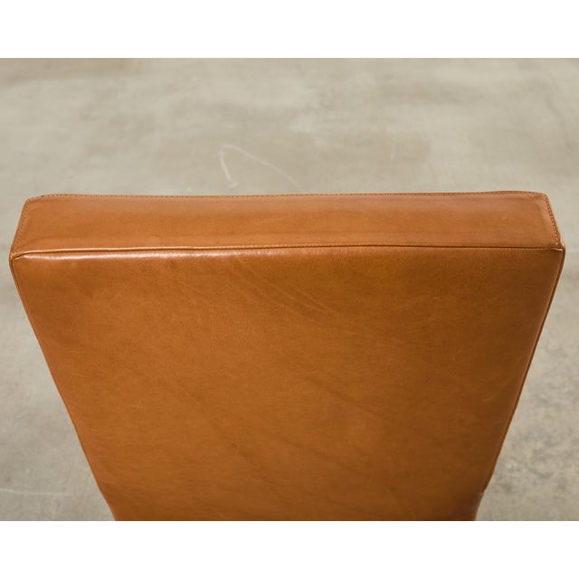 Ralph Lauren Mahogany Leather Italian Dalton Dining Chair For Sale - Image 14 of 14