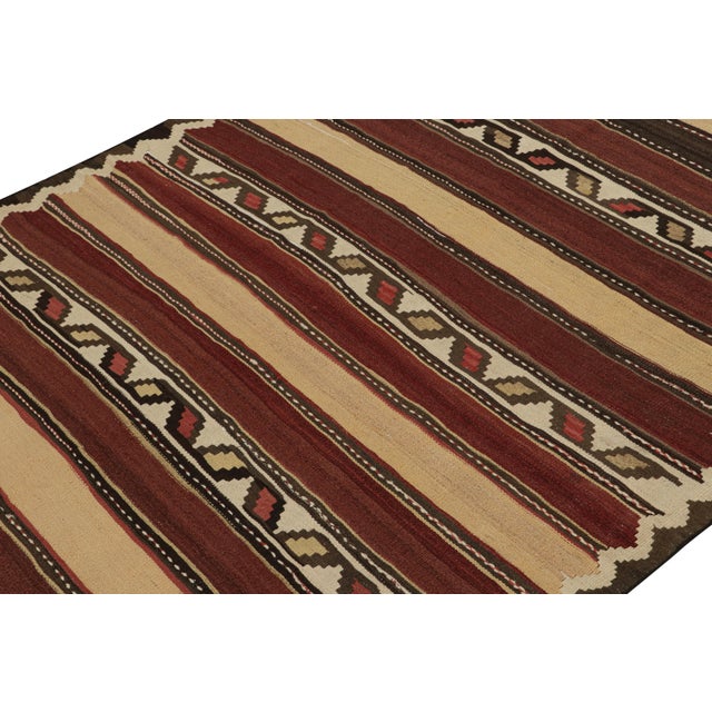 Rug & Kilim 1950s Vintage Afghani Tribal Kilim Rug With Geometric Patterns For Sale - Image 4 of 7