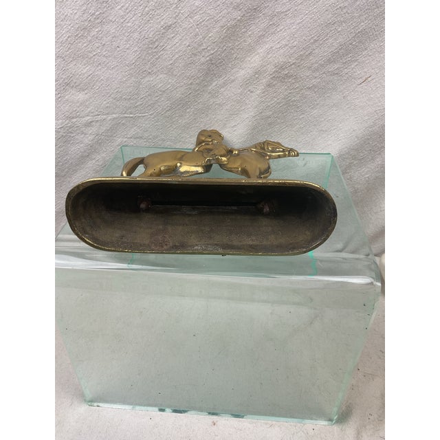 Antique Victorian Brass, British Soldier on Horseback Doorstop For Sale - Image 9 of 11