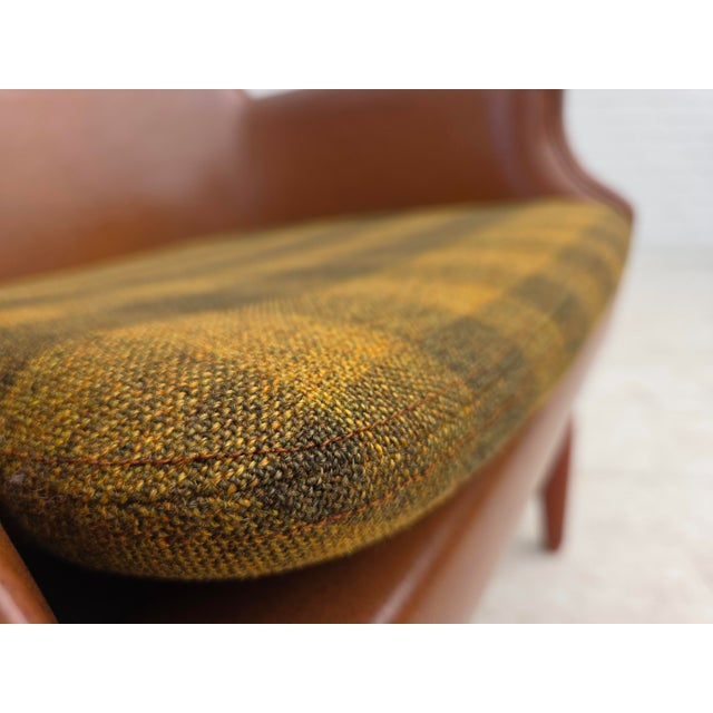 Danish Leatherette Armchair with Teak Legs, 1970s For Sale - Image 6 of 18