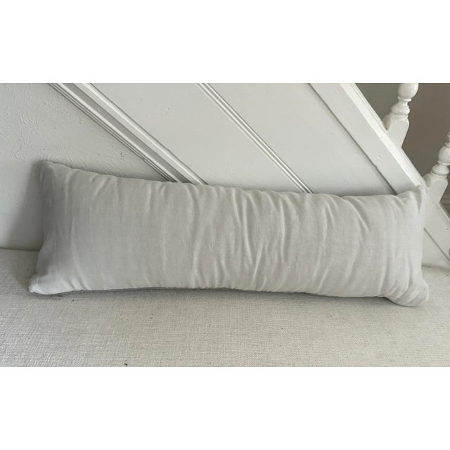 Bella Notte and Linen Long Lumber Pillow in Sterling For Sale - Image 11 of 12