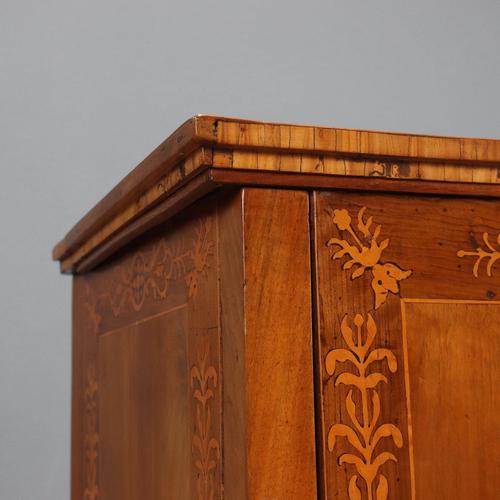 Walnut Bedside Table with Inlays For Sale - Image 5 of 11