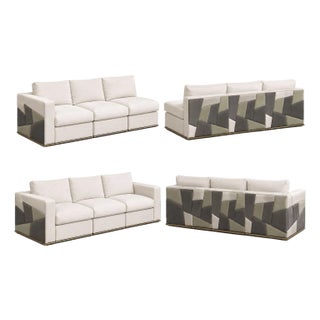 Pair of Nathan Anthony “Haus” Custom Sofas. u.s.a. 21st Century For Sale