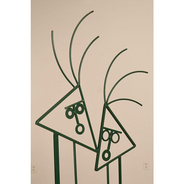 W. Travis 1998 “Sisters” Painted Metal Sculpture Bench For Sale - Image 16 of 18