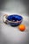 Metal Cobalt Blue Flamed Glazed Earthenware Bowl with Handle and Hammered Metal Mount by André Villien, Paris, 1910-1920 For Sale - Image 7 of 11