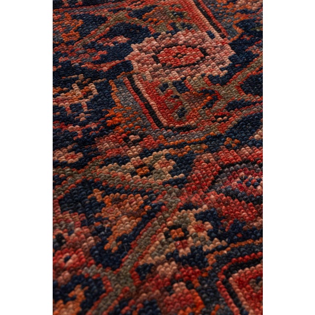 Textile Antique Circa 1910 Red Malayer Hand Knotted Runner 3ft 5in X 15ft 5in For Sale - Image 7 of 16