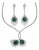 Gia Certified 20ct Zambian Emerald & 15ct Diamond Necklace Earring Suite 18kwg For Sale