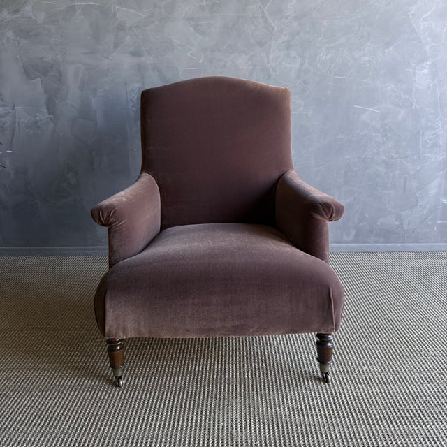 Alma Napoleon Style Accent Chair in Velvet For Sale - Image 4 of 7