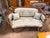 Wood Vintage Cherub Rococo Settee upholstery Aqua Blue Damask Canapa For Sale - Image 7 of 7