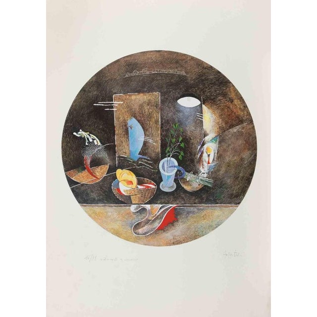 Lithograph hand colored. Hand signed and numbered in pencil. Edition of 99. Excellent condiion. This piece is attributed...