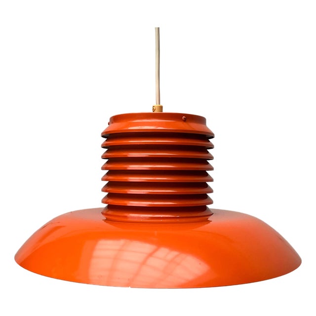 Mid-Century Modern German Space Age Orange Pendant Lamp, 1960s For Sale
