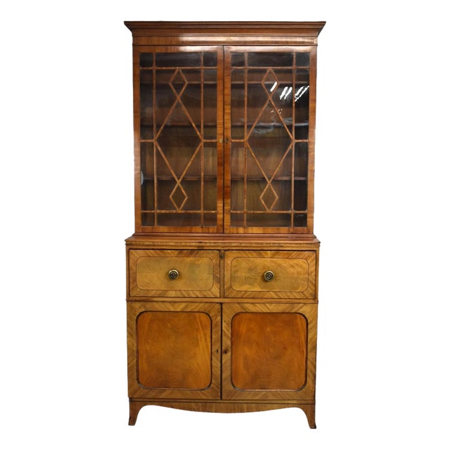 Light Mahogany Secretary Bookcase, 1849 For Sale